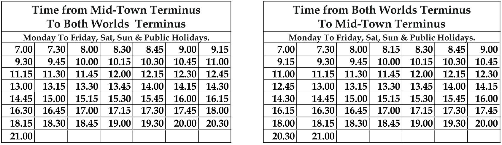 Image of Route 8 Temp Timetable