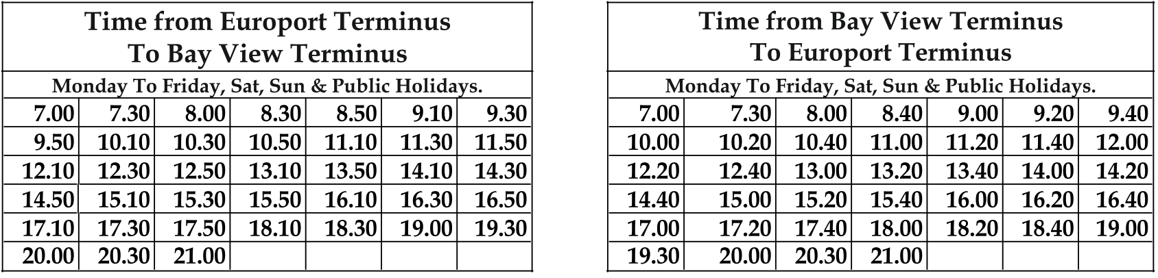 Image of Route 9 Temp Timetable
